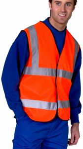High Visibility Orange Lightweight Waistcoat / Vest ENISO 20471 Class 2